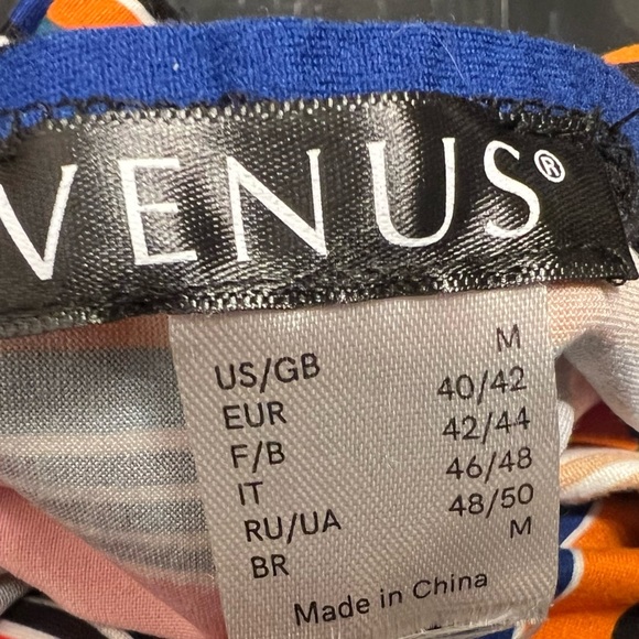 Venus Colorful Striped Sleeveless Adjustable Straps Dress Sz M - Picture 3 of 5